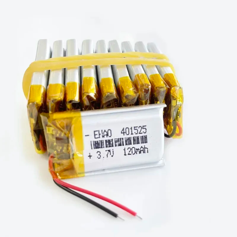 Smartwatch Headset - 10 ชิ้น 3.7V 120mAh ลิเธียมโพลิเมอร์แบตเตอรี่แบบชาร์จไฟได้ 401525