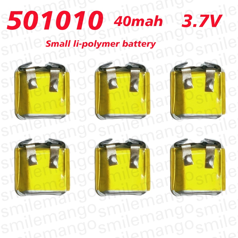 Smartwatch Headset - 501010 แบตเตอรี่ 3.7V 40mAh ลิเธียมโพลิเมอร์แบบชาร์จไฟได้สำหรับชุดหูฟังบลูทูธเอ็มพี 3/mp4