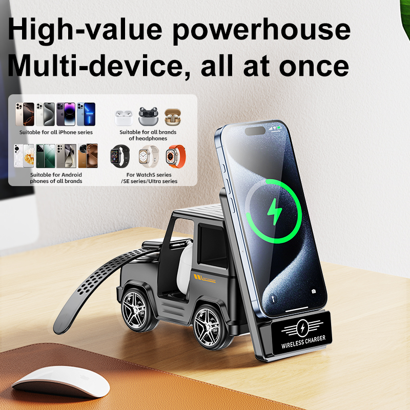 Smartwatch X - มัลติฟังก์ชั่นไร้สาย Charger 3-in-1 สําหรับ iPhone16-11 Pro
