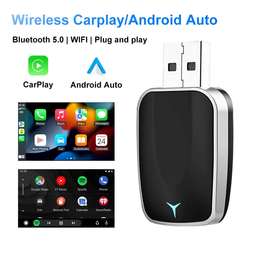 Smartwatch Universal - 2026 PREMIUM FLIXIVI อะแดปเตอร์ไร้สาย CarPlay Android