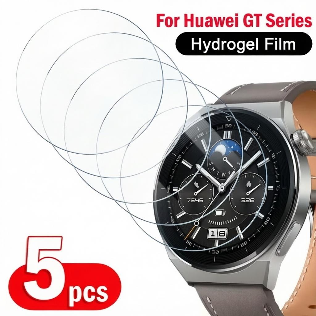 Garmin Smartwatch Accessories - 1-5 ชิ้นฟิล์มไฮโดรเจลสำหรับนาฬิกาหัวเว่ย GT3 โปร รันเนอร์ ES