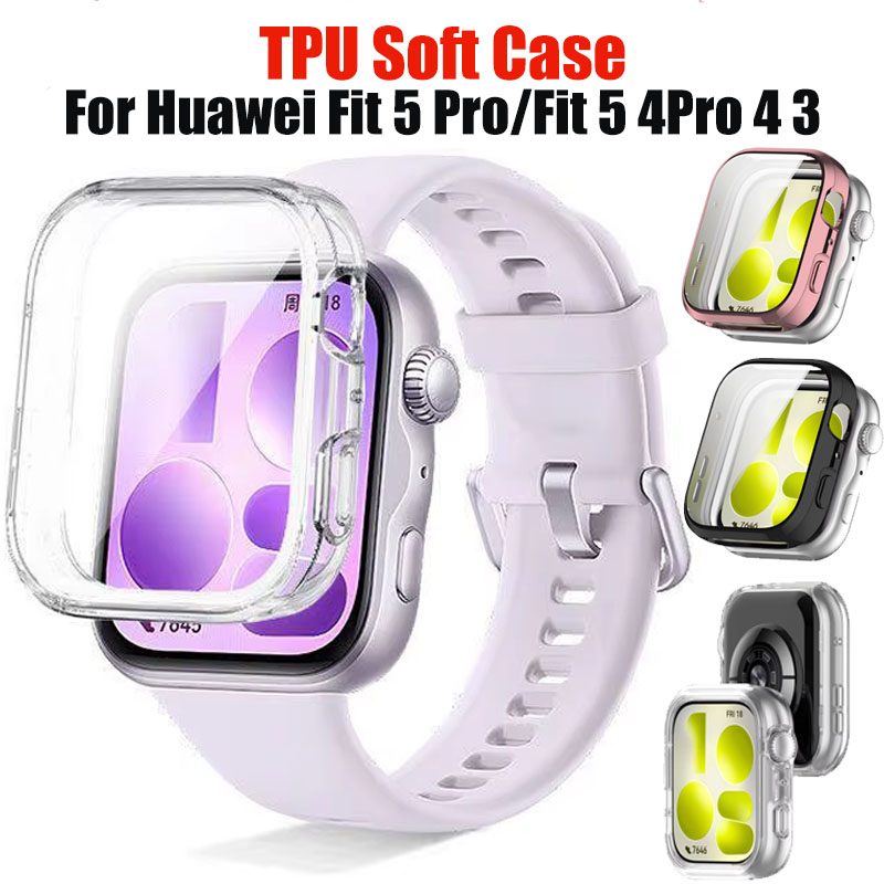 Huawei Smartwatch Accessories - ป้องกันหน้าจอสำหรับหัวเว่ยวอตช์ฟิต 5 โปรอุปกรณ์เสริม TPU แบบนุ่มป้องกันการชนกันสำหรับหัวเว่ยฟิต 5