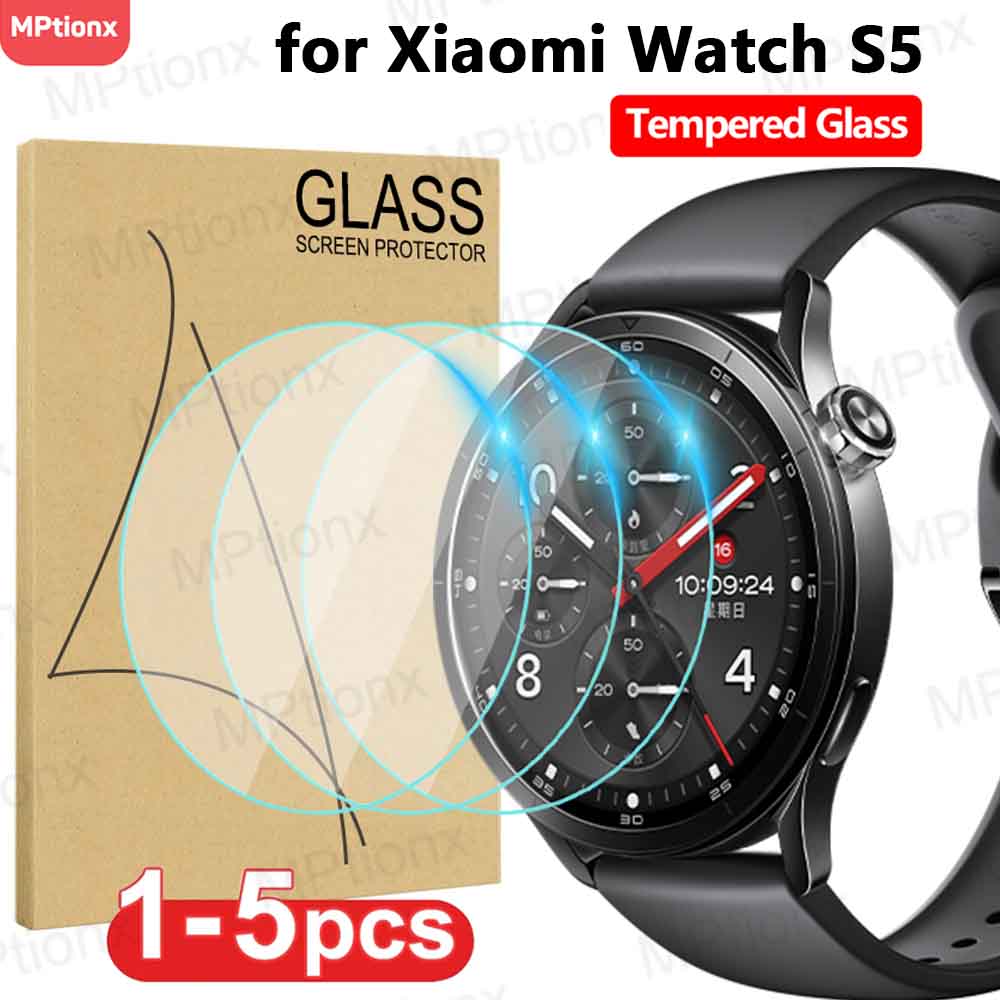 Watch Face Protector - กระจกนิรภัยสำหรับเสี่ยวมี่ วอทช์ เอส 5 สมาร์ทวอทช์ป้องกันหน้าจอทนทาน HD