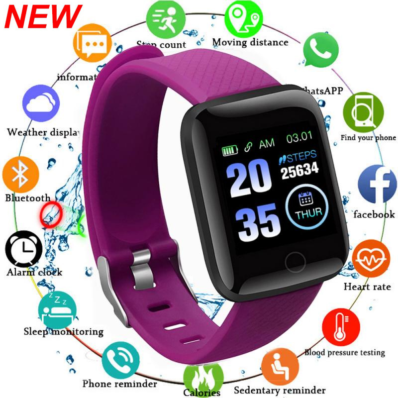 Android Smartwatch Accessories - 116plus สมาร์ทวอท์ชผู้ชายผู้หญิงฟิตเนส Tracker สร้อยข้อมือกีฬา Sleep Heart