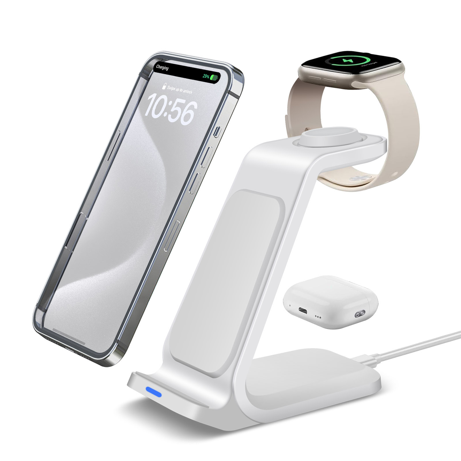 แท่นชาร์จ 3 in 1 สำหรับ iPhone - Smartwatch X บทวิจารณ์และราคา