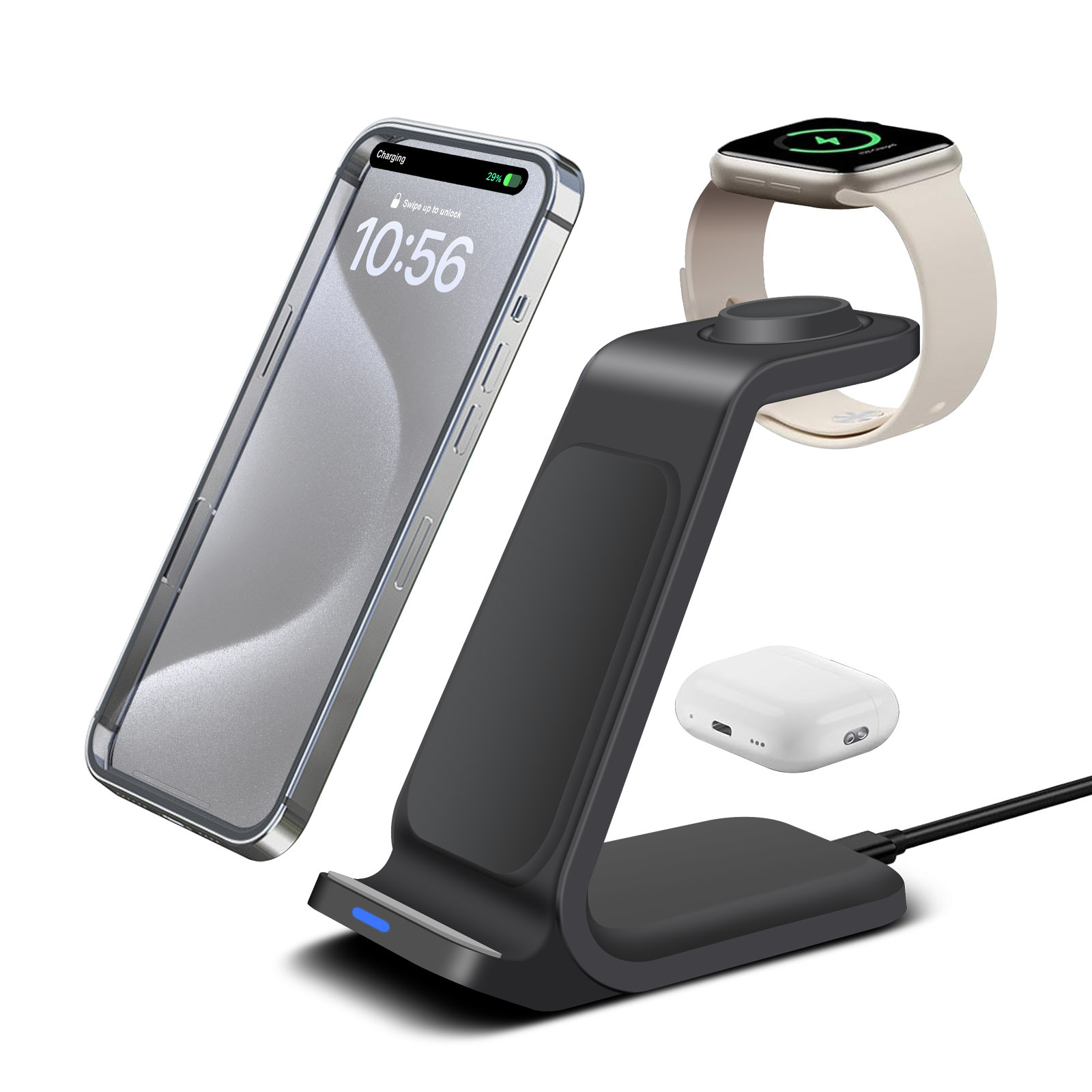 แท่นชาร์จ 3 in 1 สำหรับ iPhone - Smartwatch X บทวิจารณ์และราคา