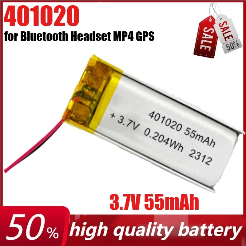 401020 3.7V 55mAh แบตเตอรี่ลิเ - Smartwatch Headset บทวิจารณ์และราคา