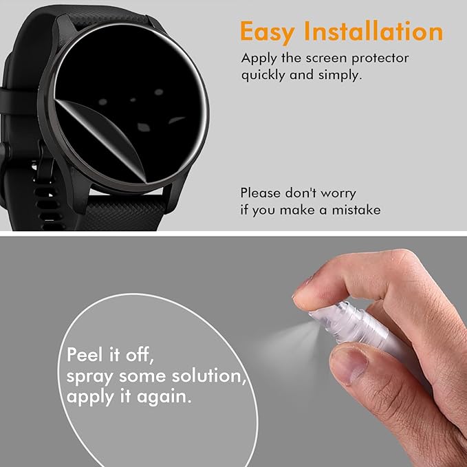 1-5 ชิ้นความเป็นส่วนตัว ไฮโดรเ - Garmin Smartwatch Accessories บทวิจารณ์และราคา