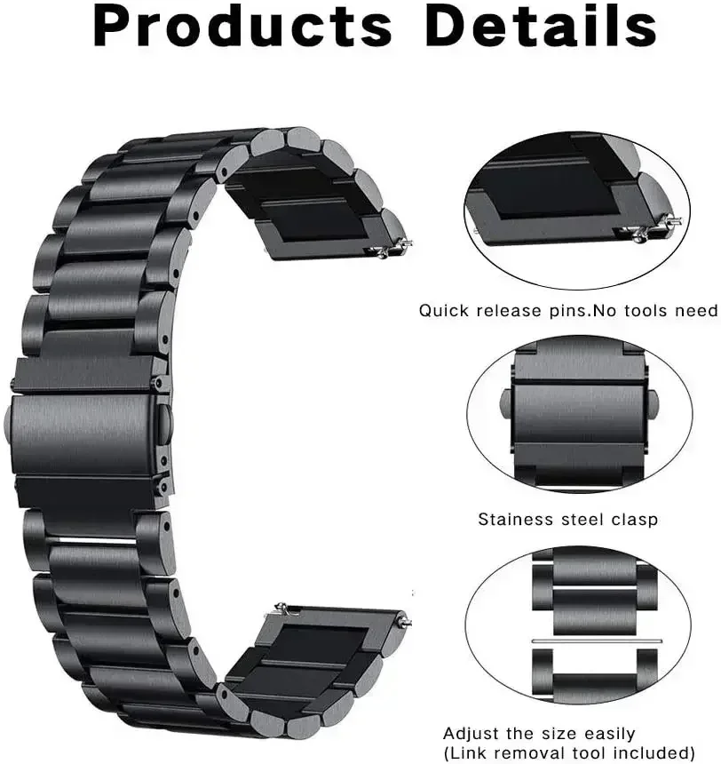 22 มม.สายโลหะสแตนเลสสำหรับเสี่ - Xiaomi Smartwatch S4 Accessories บทวิจารณ์และราคา