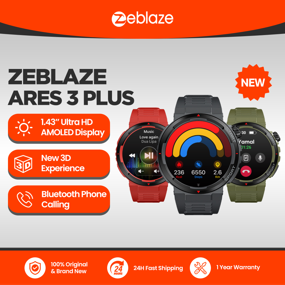 ใหม่ Zeblaze Ares 3 Plus 1.43  - Smartwatch X บทวิจารณ์และราคา