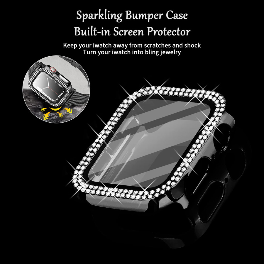เพชรสําหรับ Apple Watch Case 4 - Smartwatch Band Accessories บทวิจารณ์และราคา