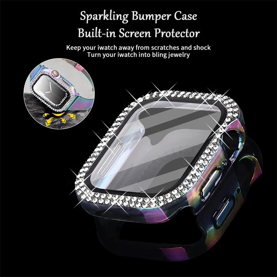 เพชรสําหรับ Apple Watch Case 4 - Smartwatch Band Accessories บทวิจารณ์และราคา
