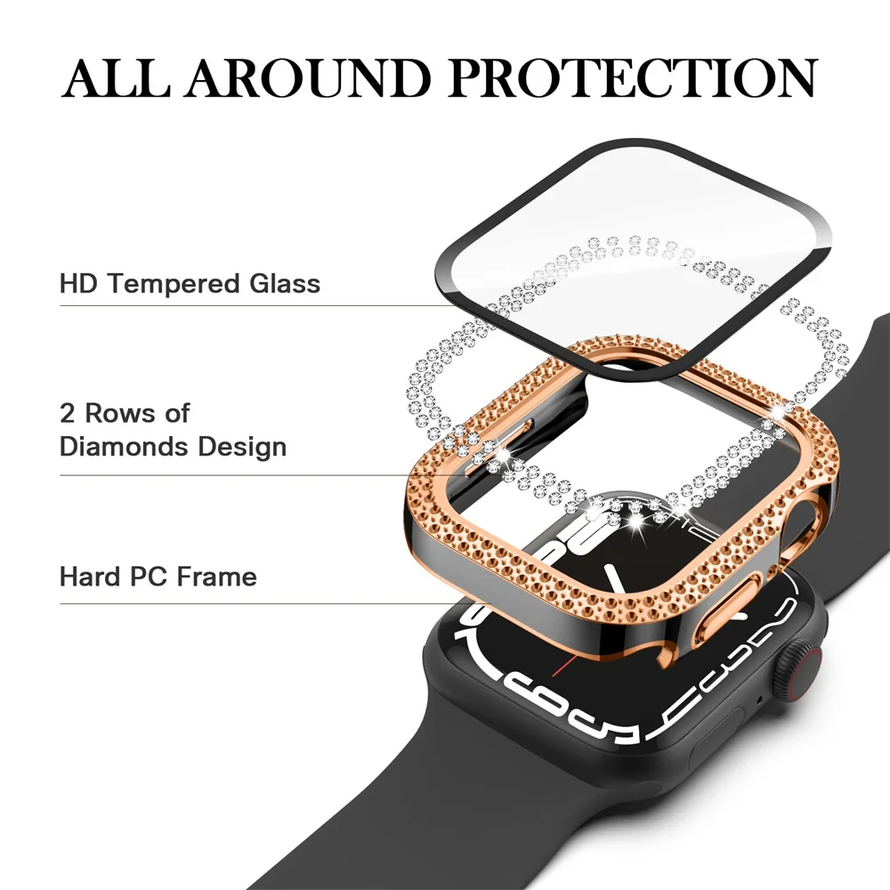 เพชรสําหรับ Apple Watch Case 4 - Smartwatch Band Accessories บทวิจารณ์และราคา