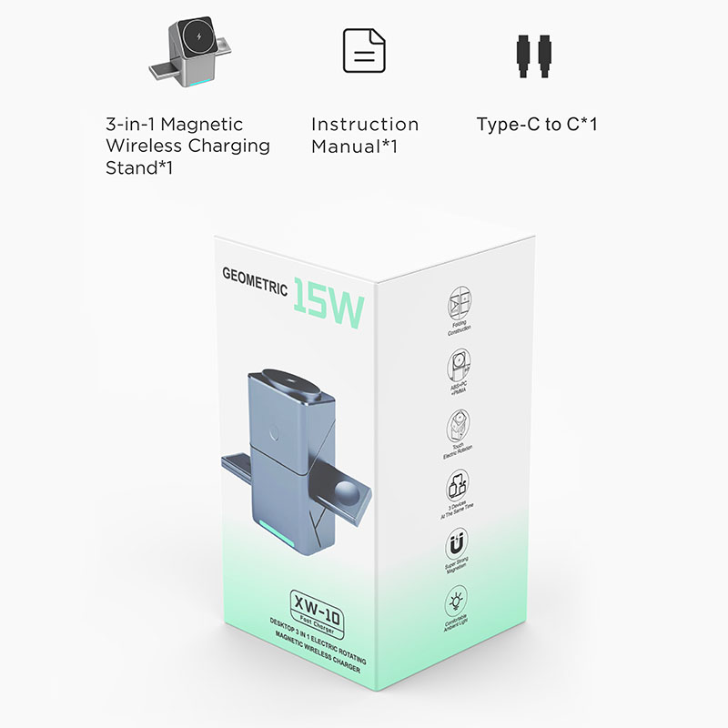 แท่นชาร์จไร้สายแบบหมุนได้ 15W  - Smartwatch Touch บทวิจารณ์และราคา