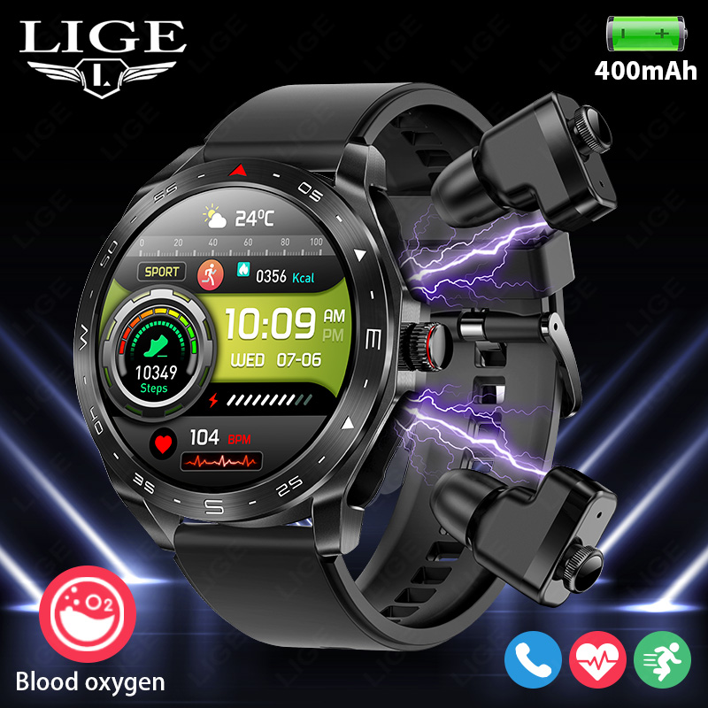 Lige มาพร้อมกับหูฟังบลูทูธชุดห - Smartwatch Headset บทวิจารณ์และราคา